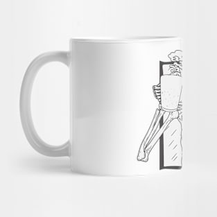 Skeleton Drinking Coffee Mug